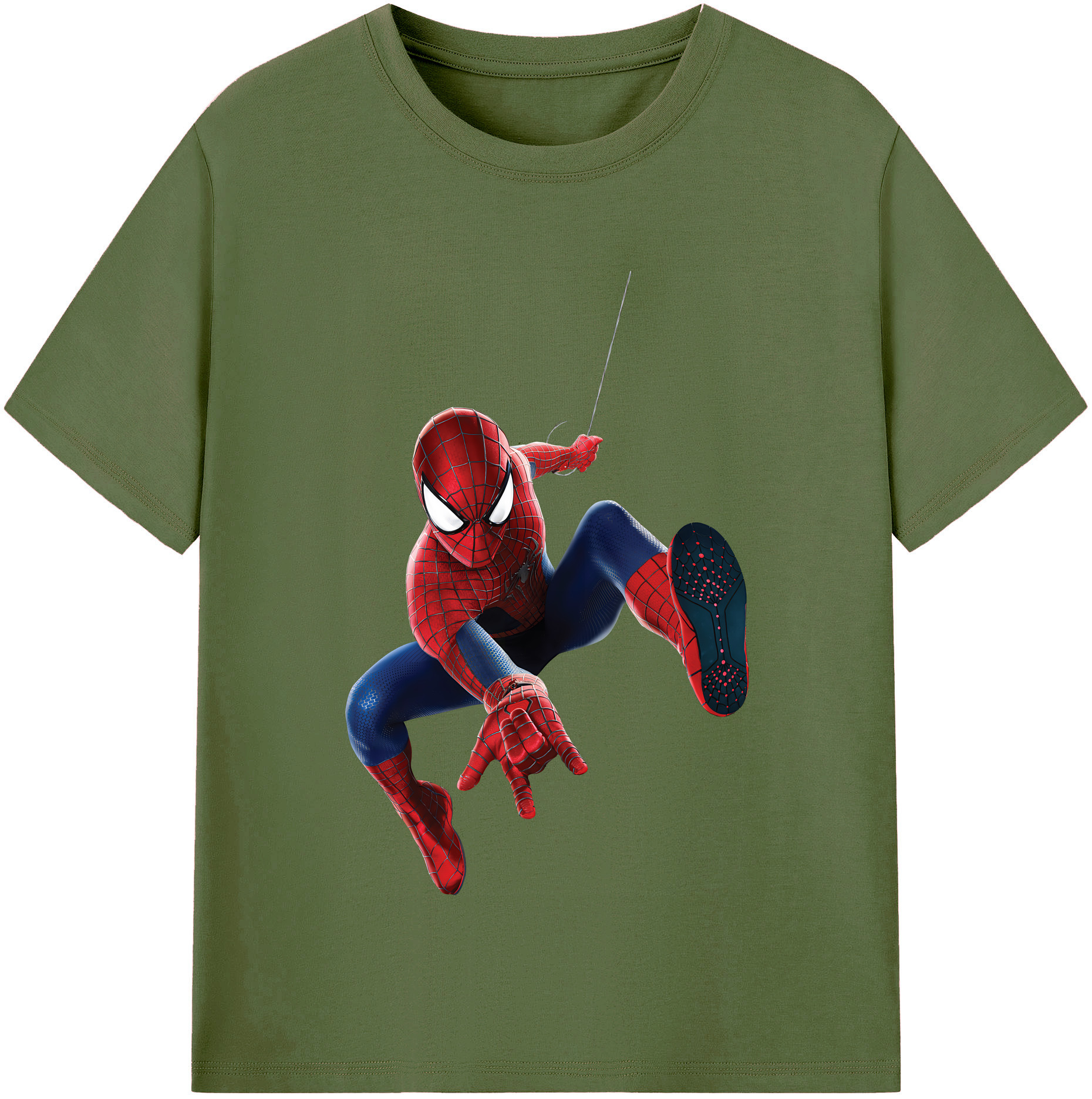 Spider Man スパイダーマン 綿100％半袖Tシャツ（フロントプリント）